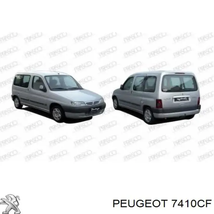 Compre 7410CF Peugeot/Citroen Pára-choque traseiro