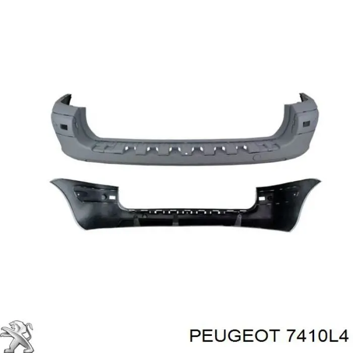 7410L4 Peugeot/Citroen Pára-choque traseiro