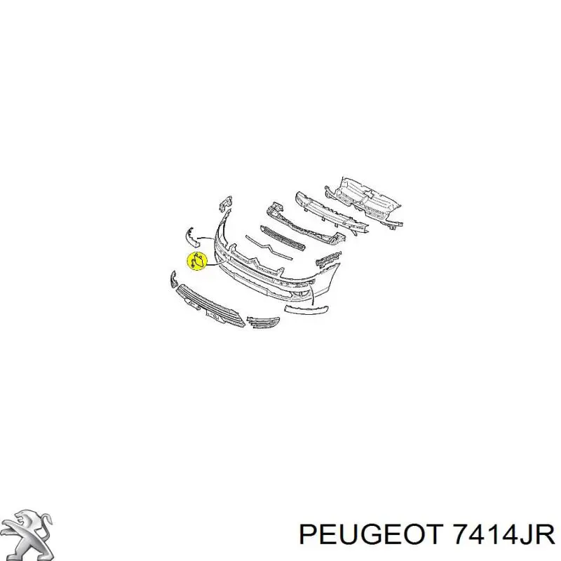 Tampão dianteira do pára-choque do gancho de reboque Peugeot/Citroen 7414JR preço, a partir de 9,98 USD