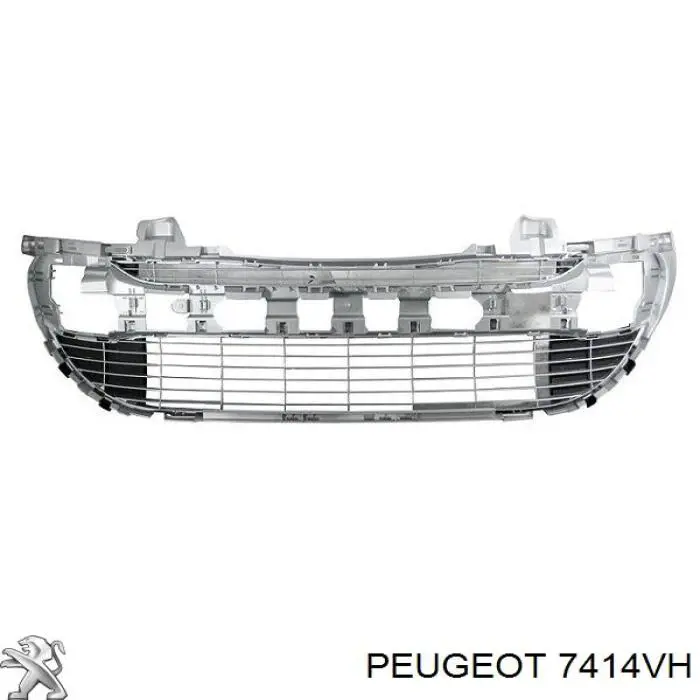 7414VH Peugeot/Citroen Grelha central do pára-choque dianteiro