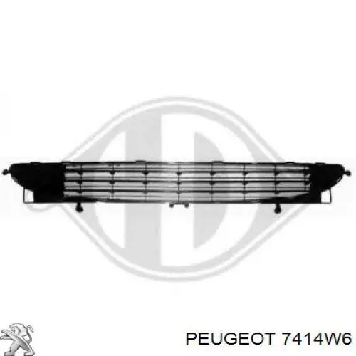 Grelha central do pára-choque dianteiro Peugeot/Citroen 7414W6 preço, a partir de 24,08 USD