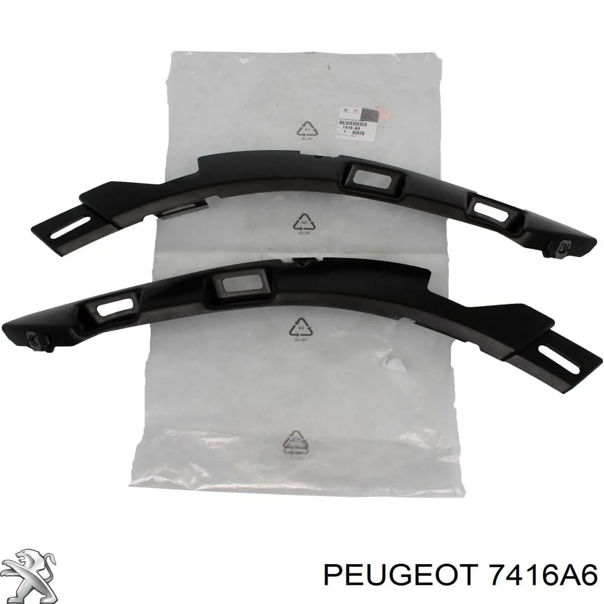 7416A6 Peugeot/Citroen Kit de suportes/ fixações do para-choque dianteiro