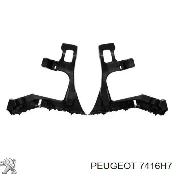 7416H7 Peugeot/Citroen Kit de suportes/ fixações do para-choque traseiro