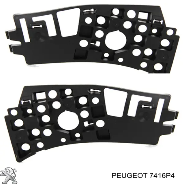 7416P4 Peugeot/Citroen Kit de suportes/ fixações do para-choque dianteiro