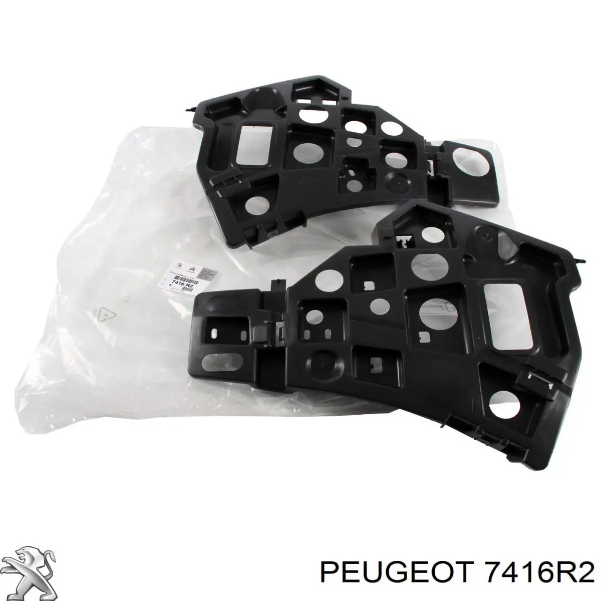 7416R2 Peugeot/Citroen Kit de suportes/ fixações do para-choque dianteiro