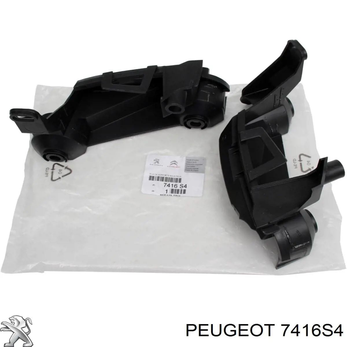 7416S4 Peugeot/Citroen Consola esquerda do pára-choque traseiro