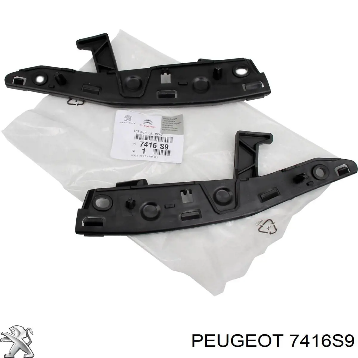 7416S9 Peugeot/Citroen Kit de suportes/ fixações do para-choque dianteiro