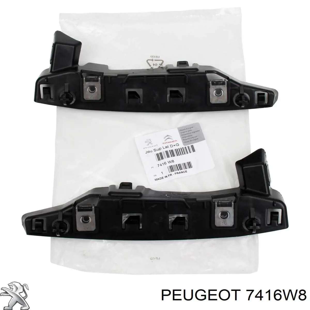 Compre 7416W8 Peugeot/Citroen Kit de suportes/ fixações do para-choque dianteiro