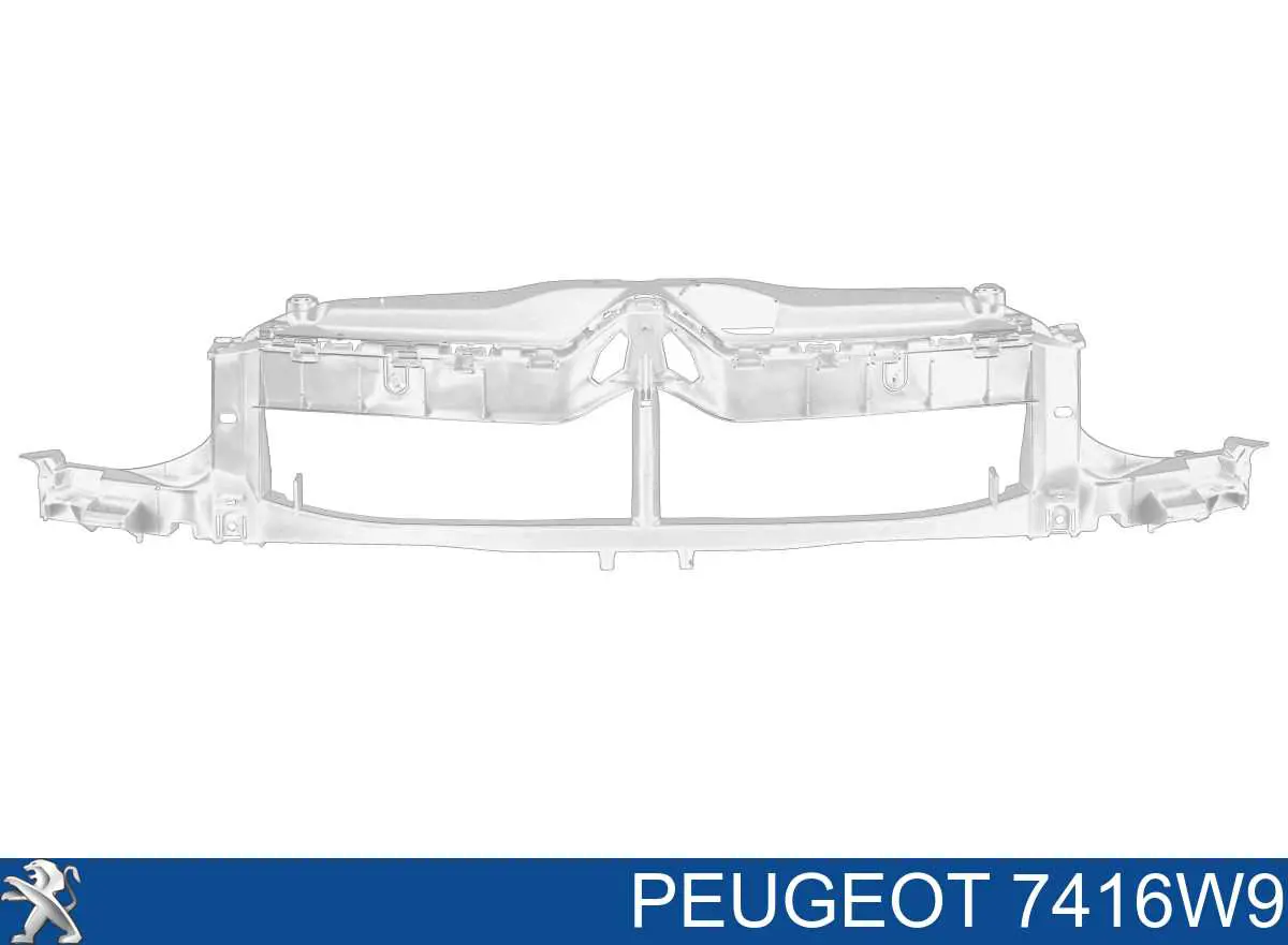 7416W9 Peugeot/Citroen Consola central do pára-choque dianteiro