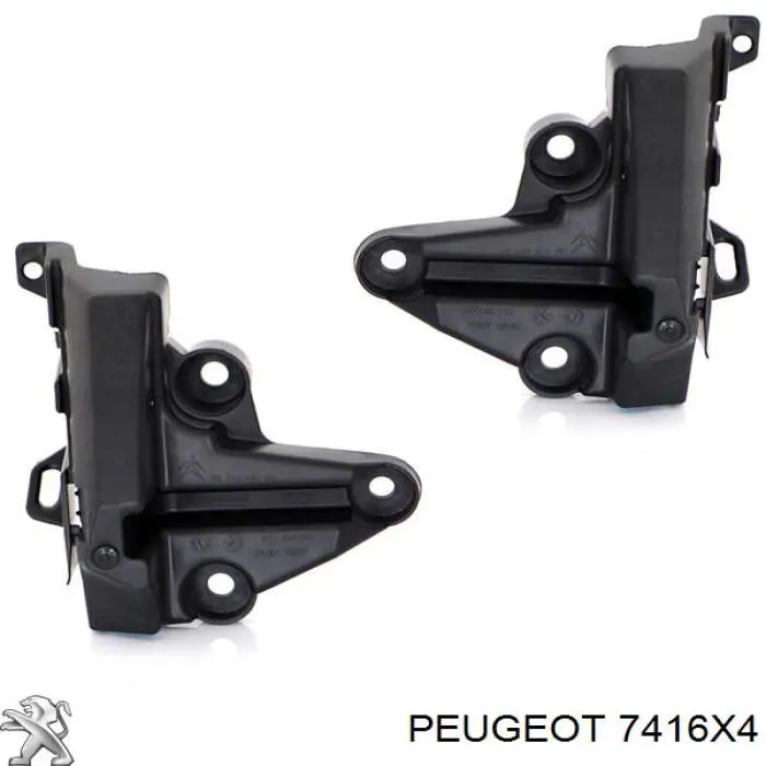 7416X4 Peugeot/Citroen Kit de suportes/ fixações do para-choque traseiro