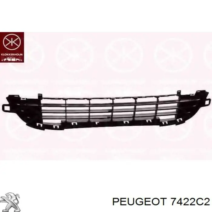 Grelha central do pára-choque dianteiro Peugeot/Citroen 7422C2 preço, a partir de 152,27 USD