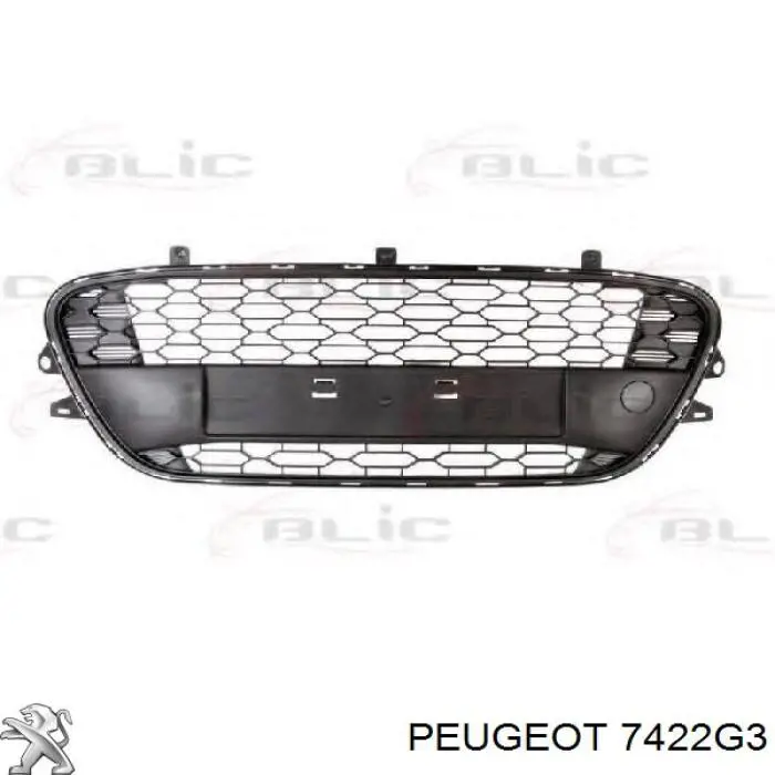 7422G3 Peugeot/Citroen Grelha do pára-choque dianteiro