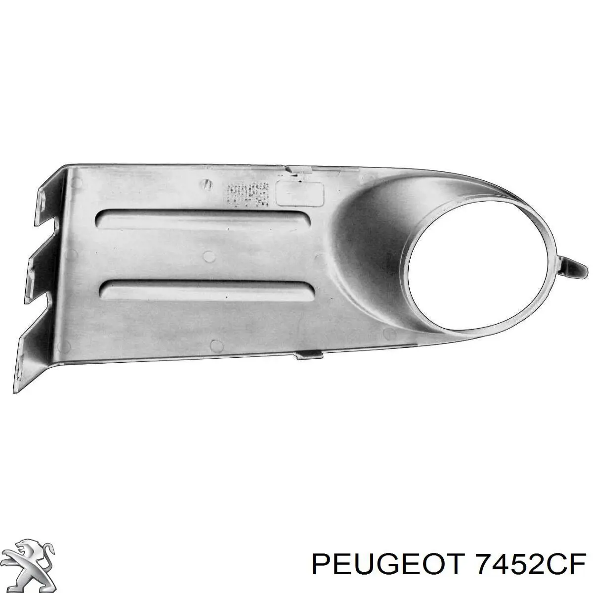 Grelha direita do pára-choque dianteiro Peugeot/Citroen 7452CF preço, a partir de 36,86 USD