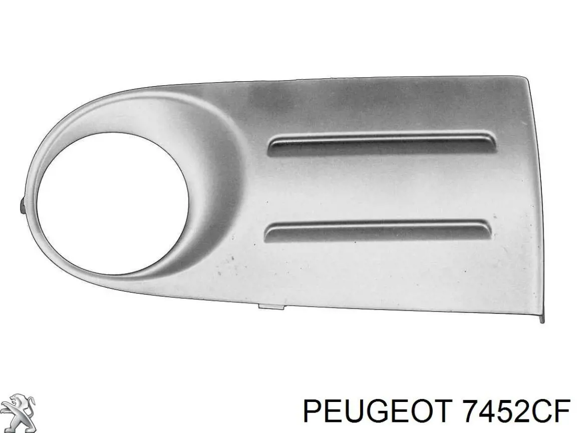 Compre 7452CF Peugeot/Citroen Grelha direita do pára-choque dianteiro