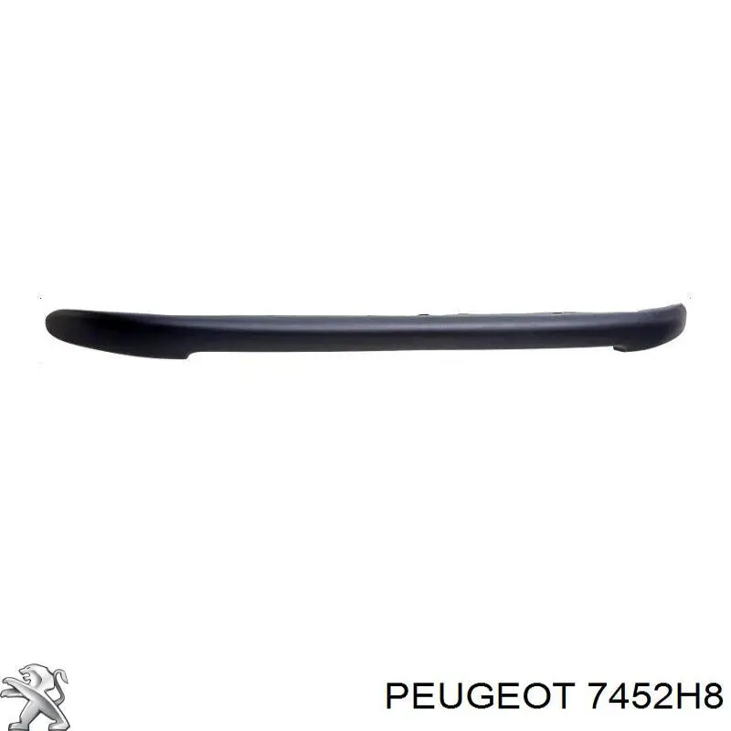 7452H8 Peugeot/Citroen Placa sobreposta do pára-choque dianteiro