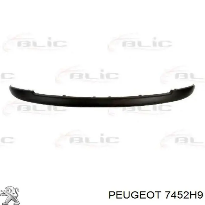 7452H9 Peugeot/Citroen Placa sobreposta do pára-choque dianteiro