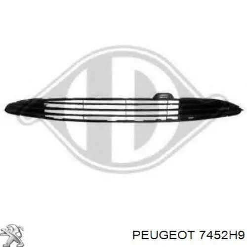 Placa sobreposta do pára-choque dianteiro Peugeot/Citroen 7452H9 preço, a partir de 34,07 USD