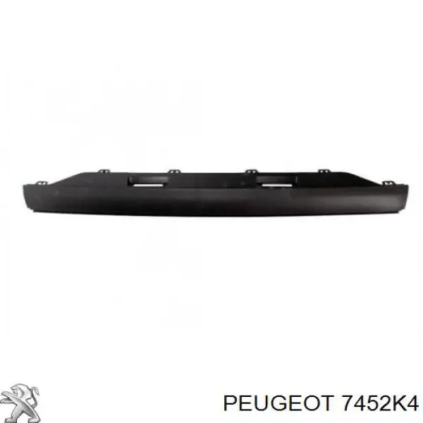 7452K4 Peugeot/Citroen Moldura central do pára-choque traseiro