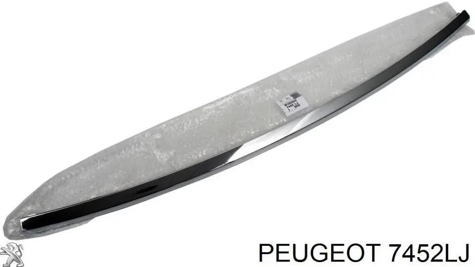 7452LJ Peugeot/Citroen Moldura central do pára-choque traseiro
