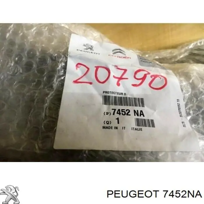 Compre 7452NA Peugeot/Citroen Placa sobreposta direita do pára-choque dianteiro