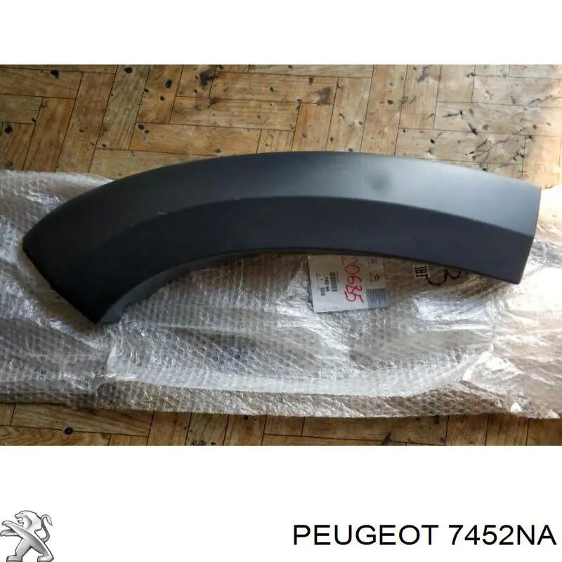 7452NA Peugeot/Citroen Placa sobreposta direita do pára-choque dianteiro