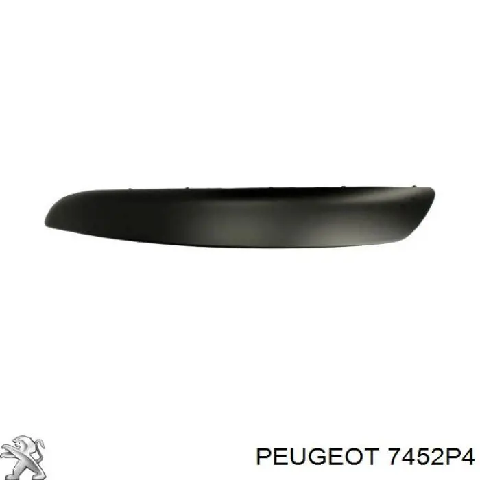 Compre 7452P4 Peugeot/Citroen Placa sobreposta esquerda do pára-choque dianteiro