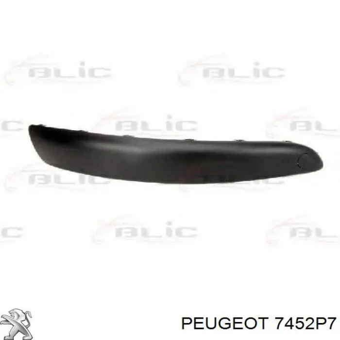 Compre 7452P7 Peugeot/Citroen Placa sobreposta direita do pára-choque dianteiro