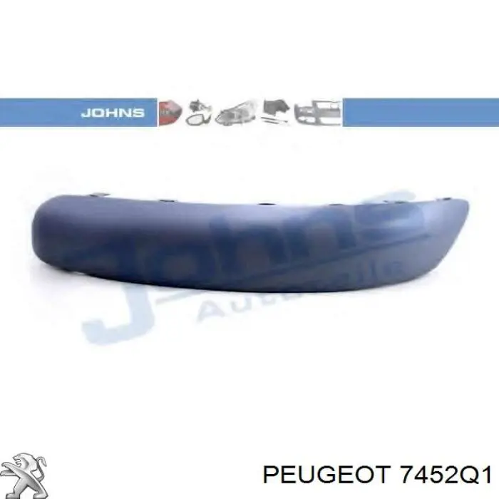 Compre 7452Q1 Peugeot/Citroen Moldura direita do pára-choque traseiro