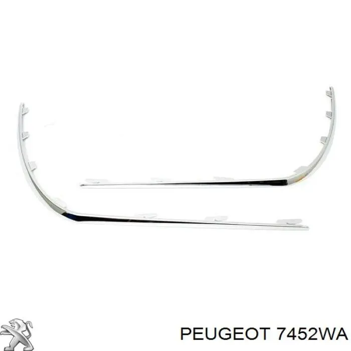 Moldura do pára-choque traseiro Peugeot/Citroen 7452WA