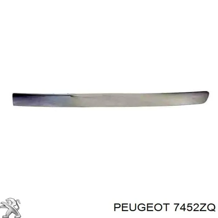 7452ZQ Peugeot/Citroen Moldura de grelha do pára-choque dianteiro