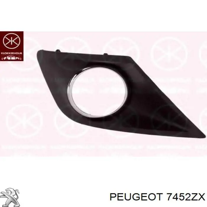 Borda (orla) das luzes de nevoeiro direita Peugeot/Citroen 7452ZX preço, a partir de 16,59 USD