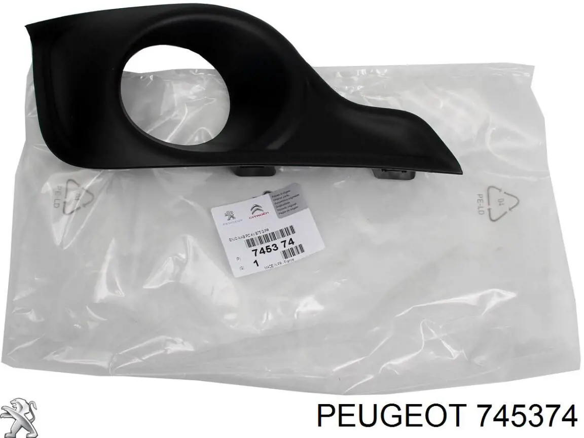 745374 Peugeot/Citroen Borda (orla) das luzes de nevoeiro esquerda