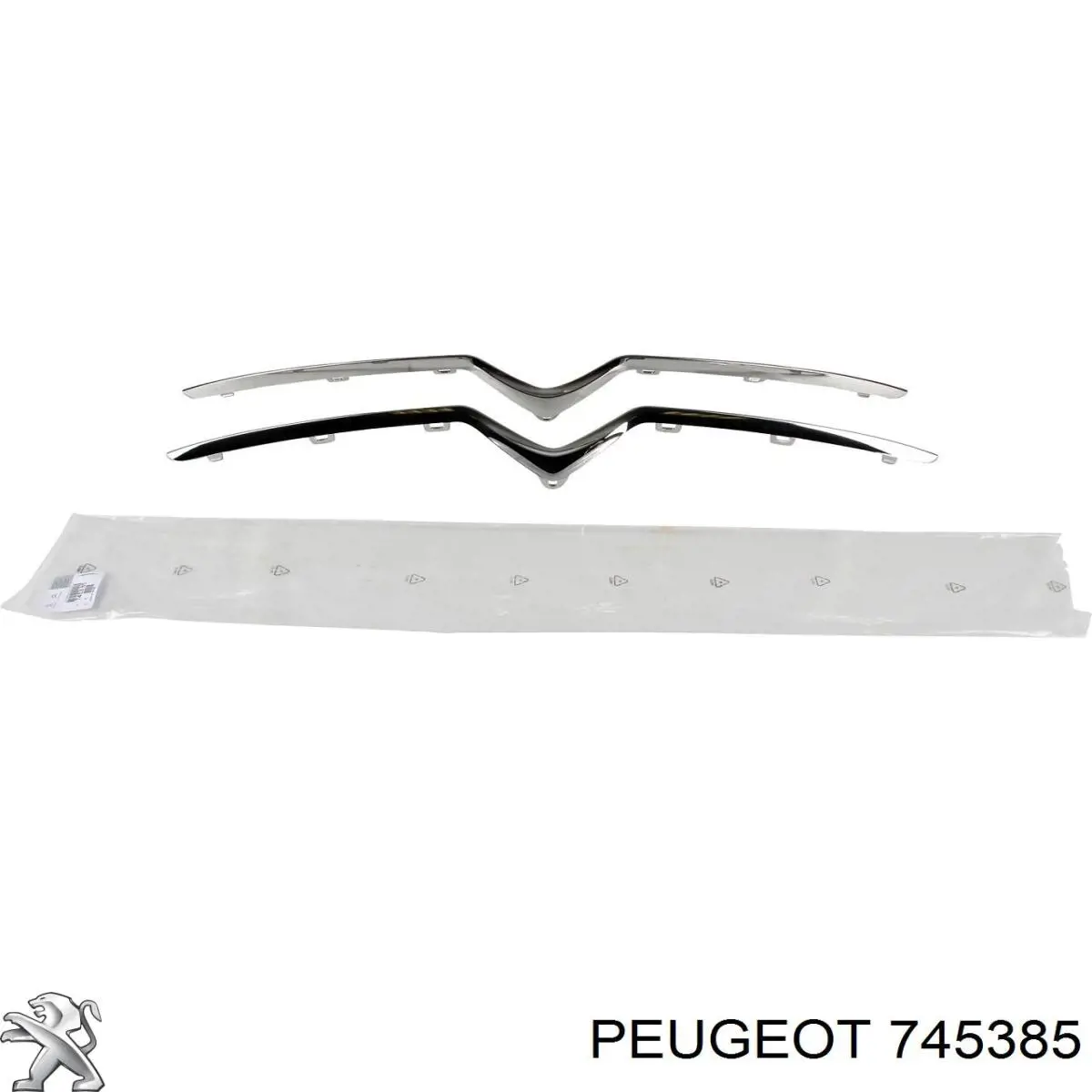 745385 Peugeot/Citroen Moldura de grelha do radiador