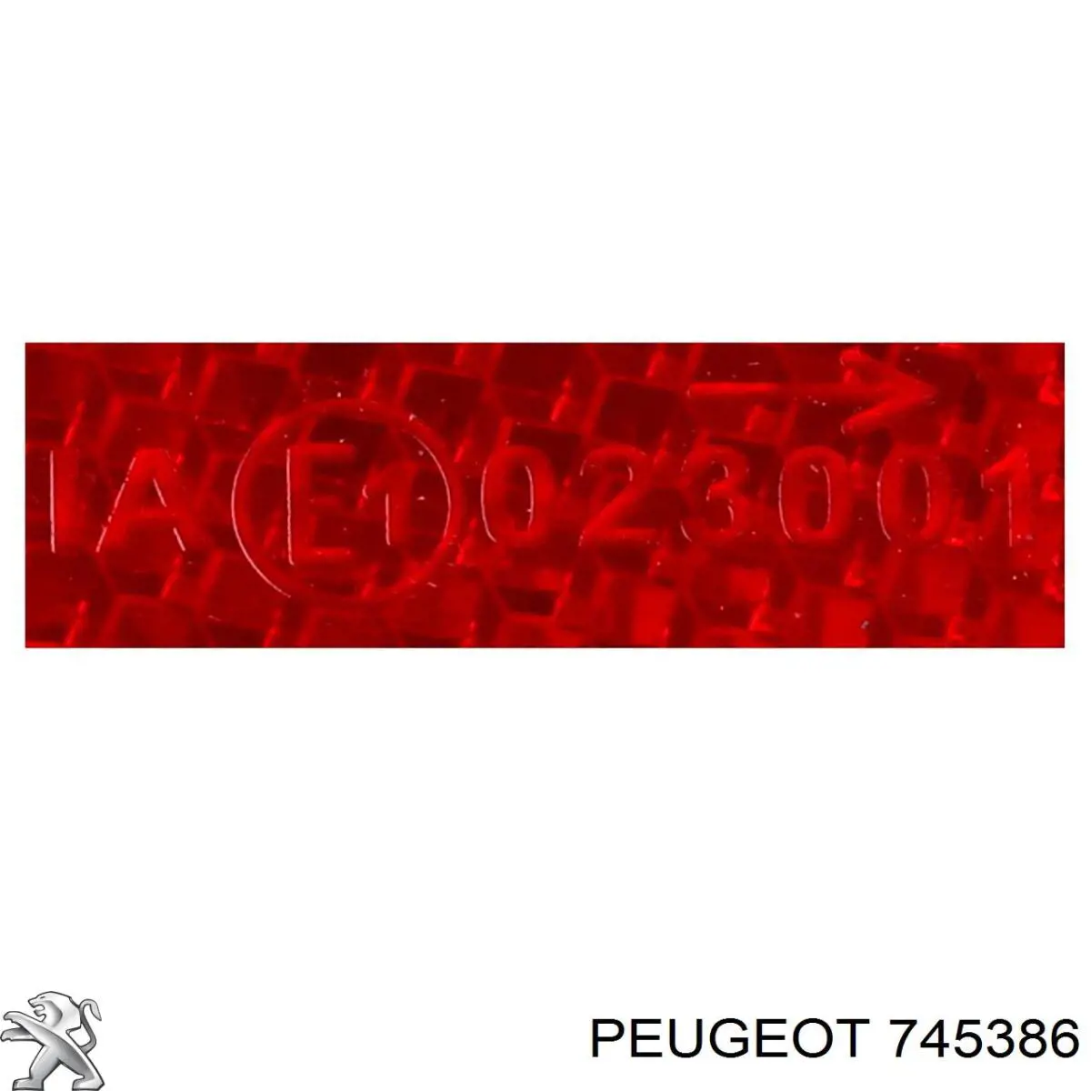 Retrorrefletor (refletor) do pára-choque traseiro esquerdo 745386 Peugeot/Citroen