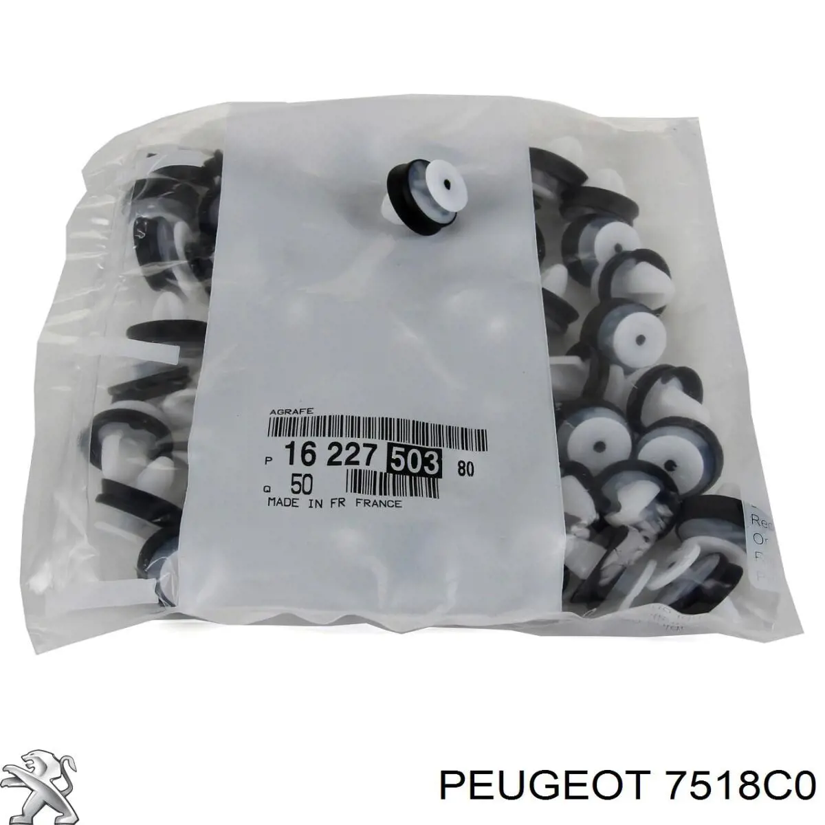 Cápsula (prendedor) de fixação de revestimento de tampa de porta-malas Peugeot/Citroen 7518C0 preço, a partir de 1,92 USD