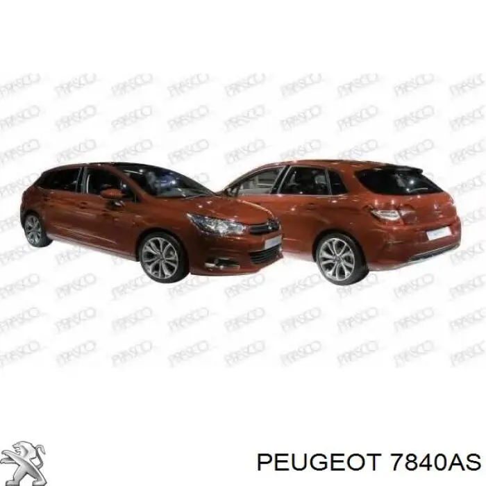 7840AS Peugeot/Citroen Pára-lama dianteiro esquerdo