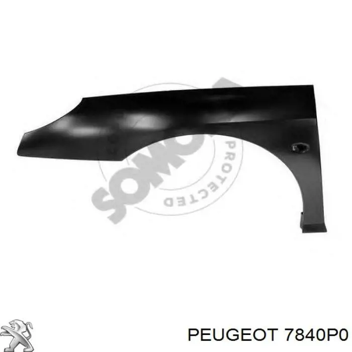 7840P0 Peugeot/Citroen Pára-lama dianteiro esquerdo