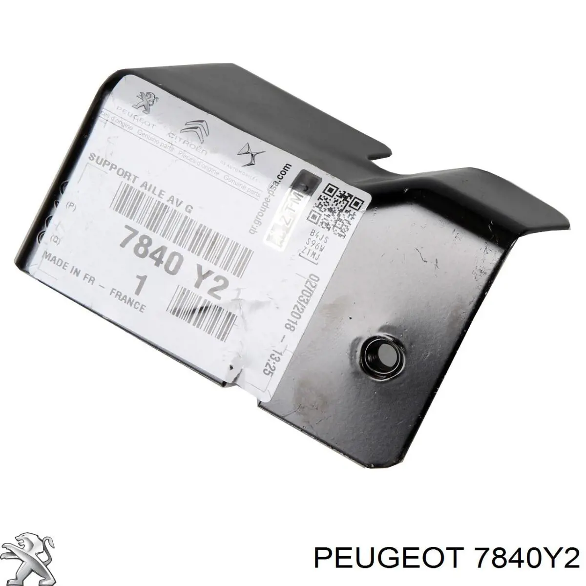 7840Y2 Peugeot/Citroen Consola dianteira de fixação do pára-lama dianteiro esquerdo