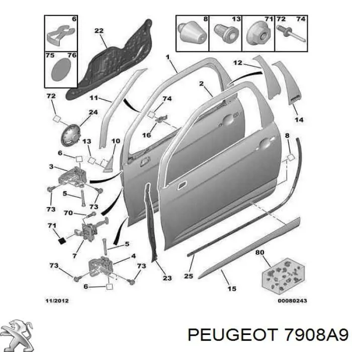  Peugeot/Citroen 7908A9 preço, a partir de  