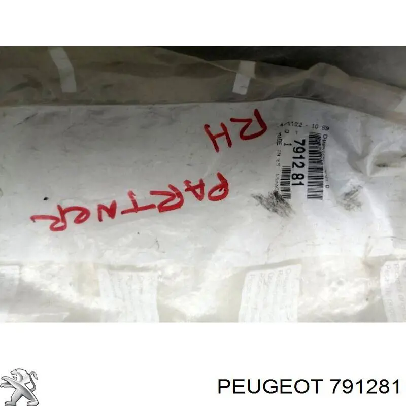 791281 Peugeot/Citroen Gozno da capota direito