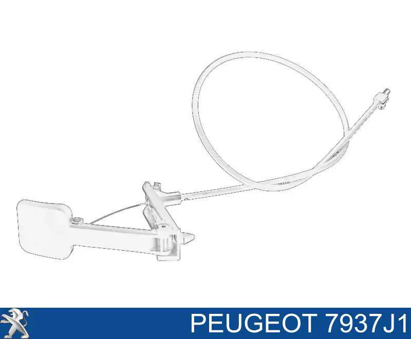 7937J1 Peugeot/Citroen Cabo dianteiro de abertura da capota