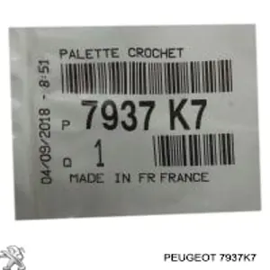 7937K7 Peugeot/Citroen Viga con gancho do fecho da capota