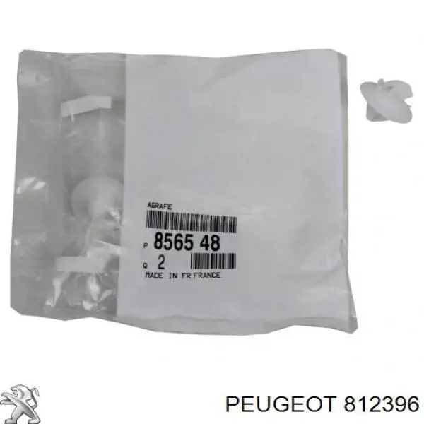 Compre 812396 Peugeot/Citroen Braçadeira (cápsula) de fixação de moldura da porta