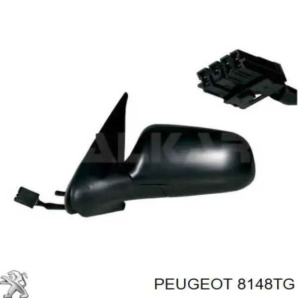 8148TG Peugeot/Citroen Espelho de retrovisão esquerdo