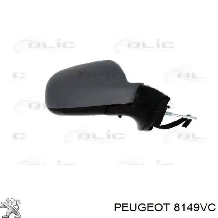 8149VC Peugeot/Citroen Espelho de retrovisão direito