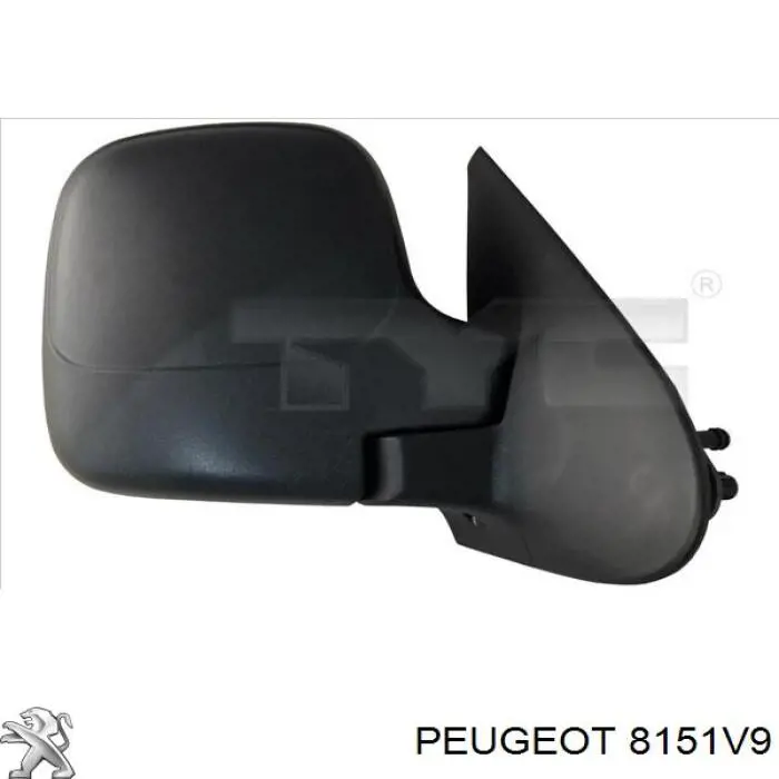 8151V9 Peugeot/Citroen Elemento espelhado do espelho de retrovisão esquerdo