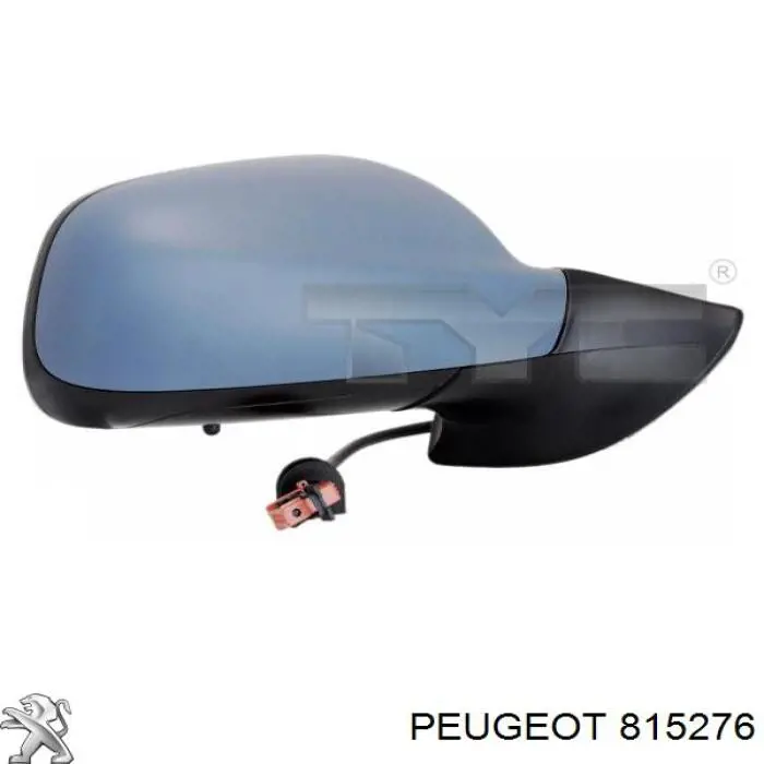 815276 Peugeot/Citroen Placa sobreposta (tampa) do espelho de retrovisão direito