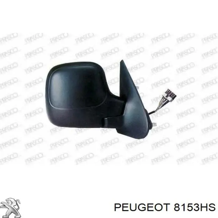 8153HS Peugeot/Citroen Espelho de retrovisão direito
