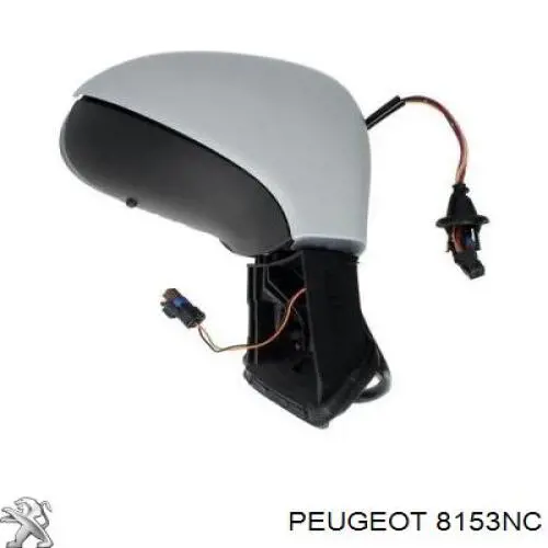8153NC Peugeot/Citroen Espelho de retrovisão direito