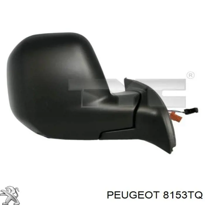 8153TQ Peugeot/Citroen Espelho de retrovisão direito